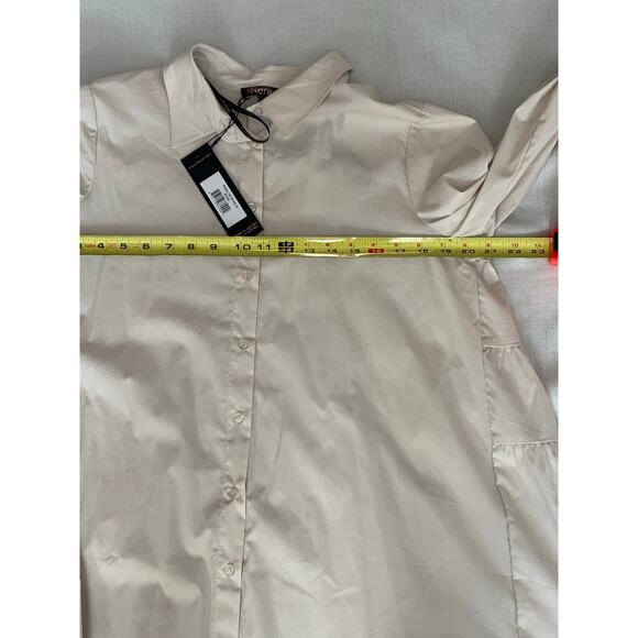 Renuar Gathered Back Big Shirt bone‎ color NWT Size medium - Picture 6 of 9